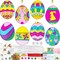 Spring Suncatchers Painting Crafts for Kids 24 Sets DIY Easter Window Painting Art Suncatchers Decorations Spring